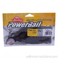 Berkley Powerbait Chigger Craw Soft Bait 4 Length, Black Red Fleck, Per 9 553146060